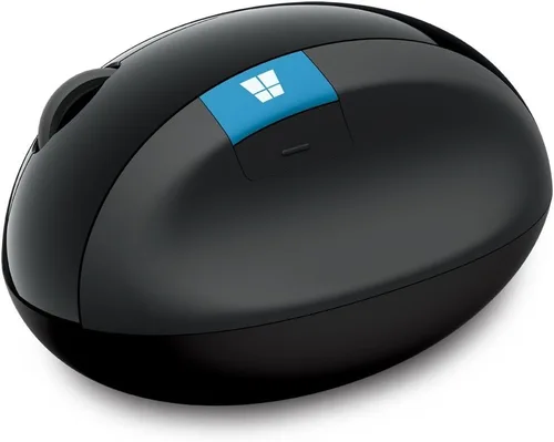 Vista 4 de Microsoft Sculpt - Ratón ergonómico, negro - Ratón inalámbrico para una comodidad natural de la muñeca con rueda de desplazamiento de 4 vías