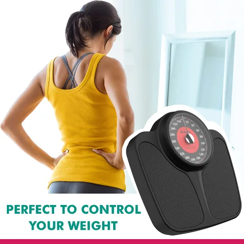 Vista 4 de Adamson Báscula A23 para peso corporal, hasta 350 libras, nueva versión, superficie de goma antideslizante, números extra grandes, báscula de baño