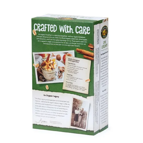 Vista 3 de Nature's Path Avena Instantánea Orgánica de Manzana y Canela, 14 oz (Paquete de 1), Sin OGM