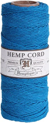 Vista 31 de Hemptique - Carrete de cordón 100 % cáñamo - 62.5 m/205 pies de cuerda de cáñamo - Hecho con amor - N.º 20 ~ 1 mm de hilo de cordón para hacer