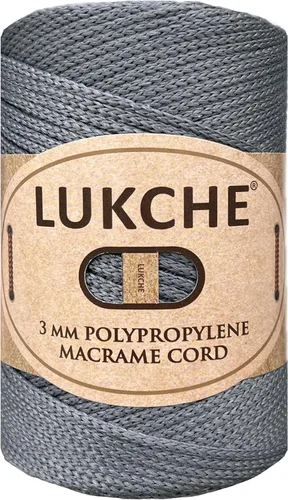 Vista 30 de Cuerda de macramé premium de poliéster de 3 mm, 147 yardas, 8.82 oz, 100% cuerda de macramé de polipropileno, hilo de color para crochet