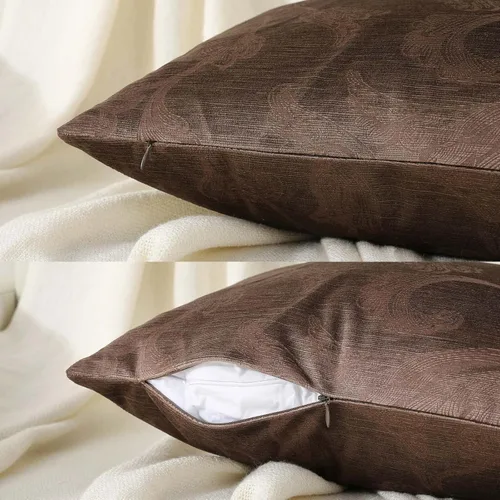 Vista 2 de Paquete de 4 fundas de almohada de terciopelo, funda de cojín cuadrada suave y sólida, almohadas decorativas, juego de fundas de cojín suaves, sofá