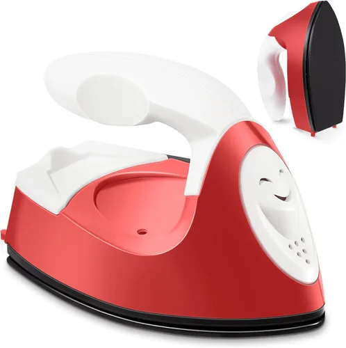 Vista 8 de Honoson - Plancha pequeña, térmica, portátil, con accesorios de base de carga, ideal para cuentas para planchar, parches, bricolaje, zapatos, Verde