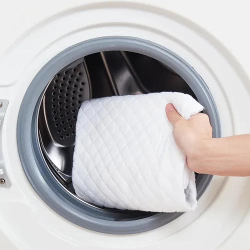 Vista 6 de Juego de almohadas ortopédicas de cuña para soporte de piernas, espalda y rodillas - Almohadas de cuña de espuma viscoelástica CertiPUR con fundas