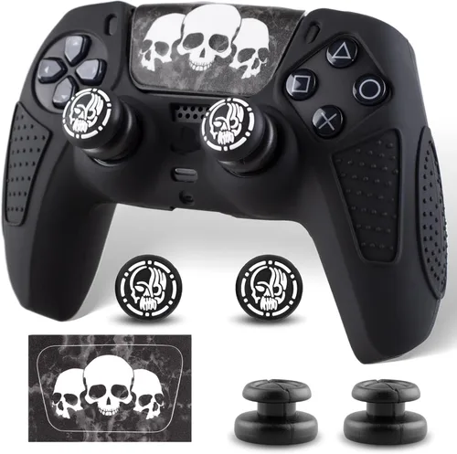 Vista 15 de Kit de piel antideslizante para controlador SoAegis, con 2 cubiertas de agarre para pulgar y 2 bases elevadas, funda de controlador de silicona