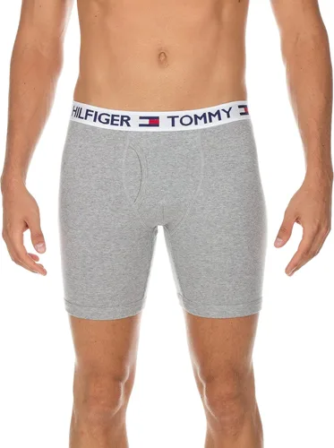 Vista 2 de Tommy Hilfiger Calzoncillos bóxer clásicos de algodón para hombre, paquete de 4 unidades, exclusivo de Tienda