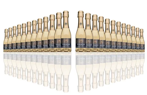 VINADA - Crispy Chardonnay Mini - Vino Cero Alcohol - 6.8 fl oz (24 Botellas de Vidrio)