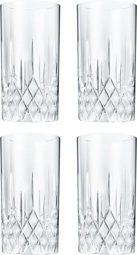 Vista 6 de LEMONSODA Vasos para beber – Vasos de agua de alta calidad – Vasos de corte de cristal para limonada, cócteles – Elegante juego de cristalería