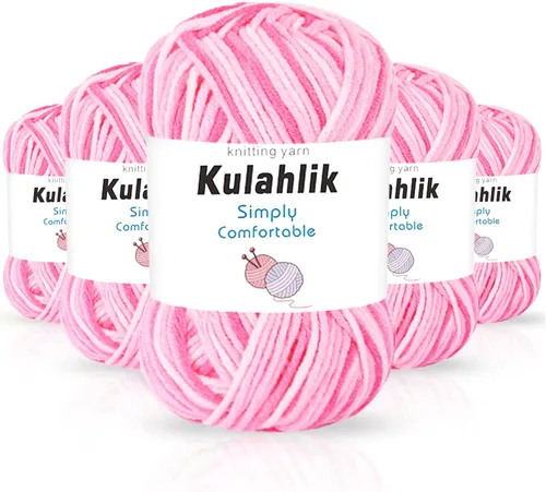 Vista 51 de Hilo acrílico de 1.76 oz (1 x 1.76 oz) para tejer y tejer, hilo de hilo degradado colorido, 1 rollo de madejas, hilo acrílico multicolor, perfecto