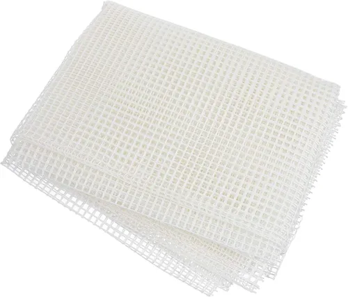 EXCEART Alfombra de lona de malla con gancho en blanco para hacer tapiz, kit de bricolaje para decoración de manualidades de bordado (blanco) 59.1 x