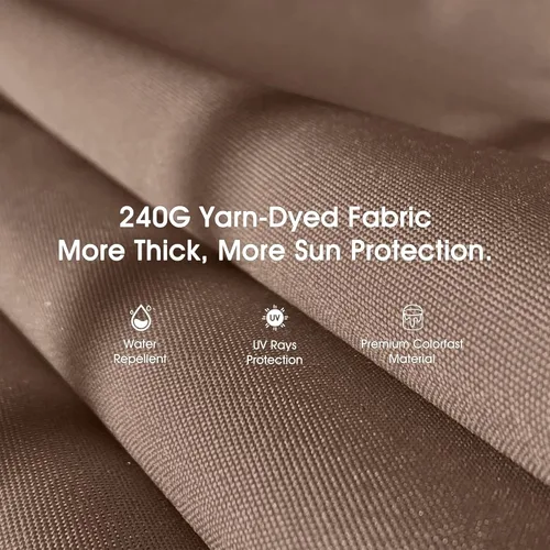 Vista 2 de PURPLE LEAF Columpio de lujo para porche de patio al aire libre de 2 asientos con marco de acero resistente a la intemperie, toldo inclinable Beige