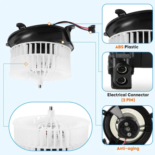 Vista 2 de 700212 Conjunto de motor de ventilador HVAC para Mercedes Benz CLS500 CLS55 AMG E350 2006, para Mercedes Benz E320 E500 E55 AMG 2003-2006, Repalcios