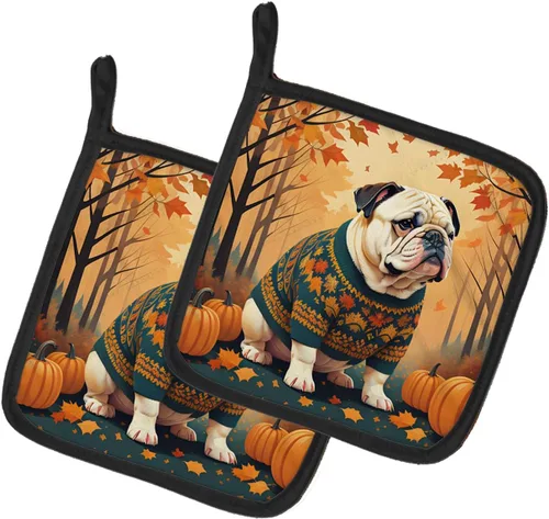 Vista 11 de Caroline's Treasures DAC1074PTHD Siberian Husky Fall Pair of Pot Holders Kitchen Heat Resistant Pot Holders Sets Oven Hot Pads for Cooking Baking