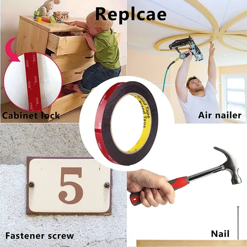 Vista 4 de 3M - Cinta de montaje de doble cara 5925 de 2 pulgadas x 10 pies, cinta de espuma resistente, resistente al agua, para decoración del automóvil