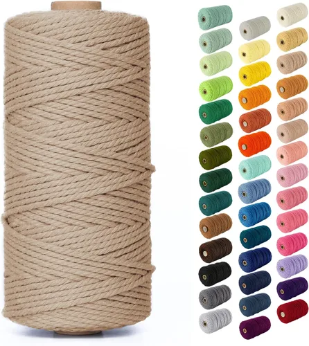 Vista 52 de Nook Theory Hilo de macramé de 3mm 109 yardas - Cuerda de macramé suave de 4mm, 5mm perfecta para nudos - Suministros de macramé para colgadores