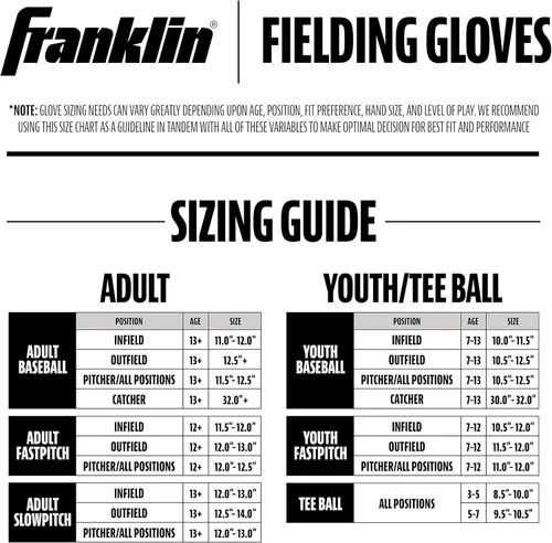 Vista 5 de Manopla de béisbol izquierda para adolescente de Franklin Sports Air Tech - 9