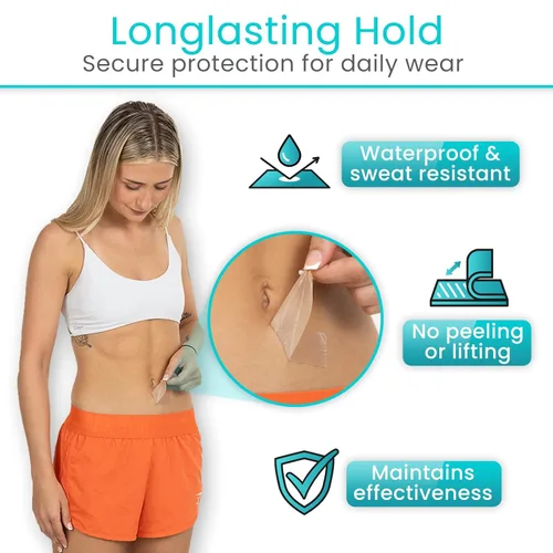 Vista 4 de ViveCare - Cinta de silicona para cicatrices (rollo de 1.6 x 120 pulgadas), cinta de silicona de grado médico para cicatrices quirúrgicas, sección