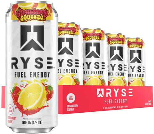 Vista 19 de RYSE Fuel Energy Drink – Paquete de Variedad (6 Limonada Escarchada y 6 Root Beer Float) – Sin Azúcar – 200mg de Cafeína Natural, Nueva Fórmula