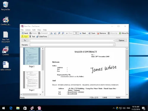 Vista 4 de Fax de la máquina de fax sin papel CimFAX B5 de PC/Mobile Fax2email Servidor de fax todo en uno 10 usuarios