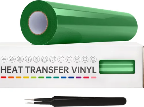 Vista 24 de VinylRus Vinilo de transferencia de calor, rollo de vinilo para planchar, 12 pulgadas x 20 pies, color azul cielo para camisas, vinilo HTV