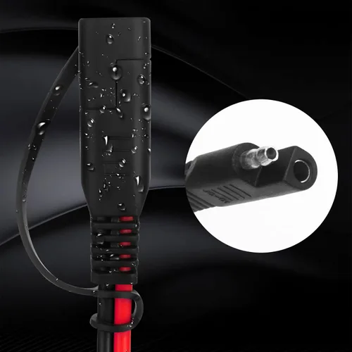 Vista 8 de CUZEC Cable de extensión SAE a SAE de 14 pies/14.0 ft, conector de desconexión rápida, fusible de 20 A con adaptador de polaridad inversa