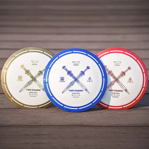 Vista 7 de Yikun Disc Disco de golf Twin Swords Tortuga Fruit Line 2pcs Distancia Driver 6.00-6.17 oz para juegos al aire libre