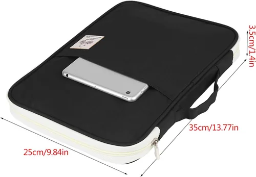 Vista 6 de Carpeta de archivos de bolsa de documentos A4, multifuncional A4 bolsas de documentos, organizador de cartera, bolsa de viaje impermeable
