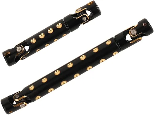 2 unids latón negro universal conjunto transmisión eje de transmisión para Axial SCX24 AXI00005 1/24 RC Crawler coche nuevas piezas de actualización