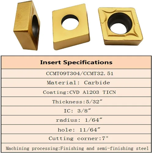 Vista 5 de Juego de soporte de inserción de herramienta de torneado de carburo indexable de vástago de 1/2 "/12 mm, 2 piezas SCACR1212H09 SCACL1212H09