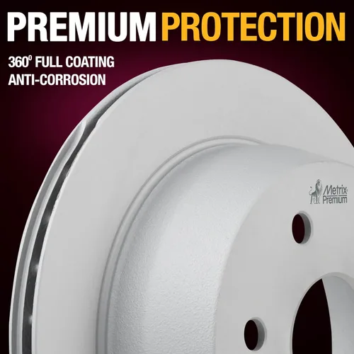 Vista 6 de Metrix Premium Chassis Parts - Rotor de freno de disco ventilado con revestimiento frontal de 11.81 pulgadas (11.811 in) para Dodge Sprinter 2500