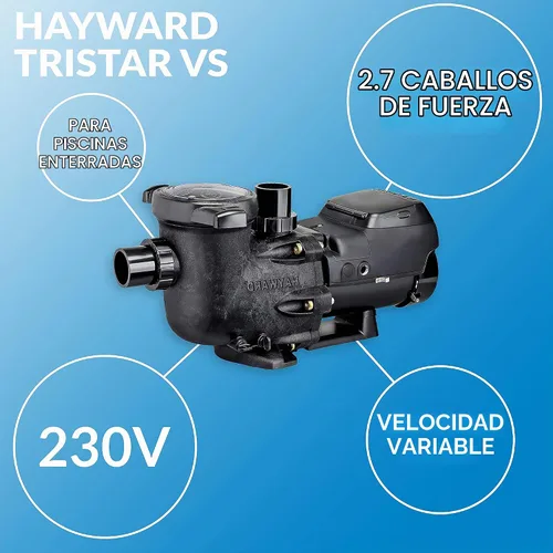 Vista 4 de Hayward TriStar VS Bomba de piscina de velocidad variable para piscinas