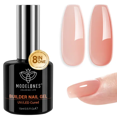 Vista 26 de modelones Solución de engrosamiento de uñas, deshidratador e imprimación y gel constructor de uñas, 3 piezas de deshidratación y unión