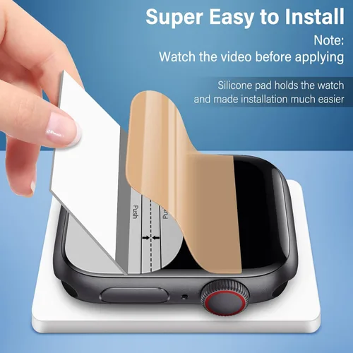 Vista 2 de Uyiton Protector de pantalla para Apple Watch Series 3/2/1 de 1.496 pulgadas, repuesto de grado militar, protector de pantalla de TPU para iWatch