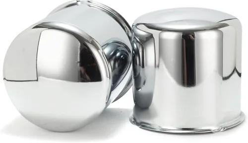 Vista 18 de 2 piezas tapas centrales de rueda de remolque de 2.64 pulgadas Push Through orificio de 2.64" altura de 2.4" para llanta de camión SUV RV, cubierta