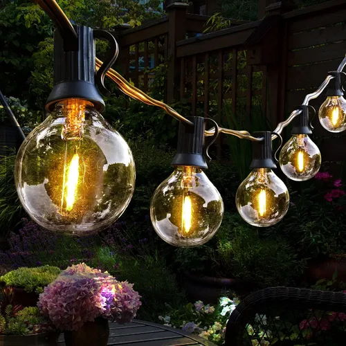 Tira de luces para exteriores de 100 pies, impermeables, luces LED inastillables para exteriores, con certificación UL, iluminación interior y