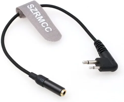 Vista 5 de SZRMCC Hytera HYT TC500 Moto-rola CP200 Intercom Cable adaptador de audio de radio 3.5 hembra a Moto-rola 2 Pin M conector