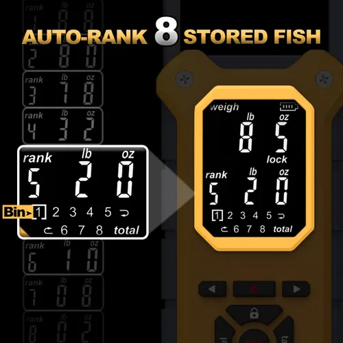 Vista 2 de SNAIL TRAIL 8 contenedores de almacenamiento, báscula digital de pesaje de peces de 50 libras y agarre de labios de 7.5 pulgadas, torneo de pesca