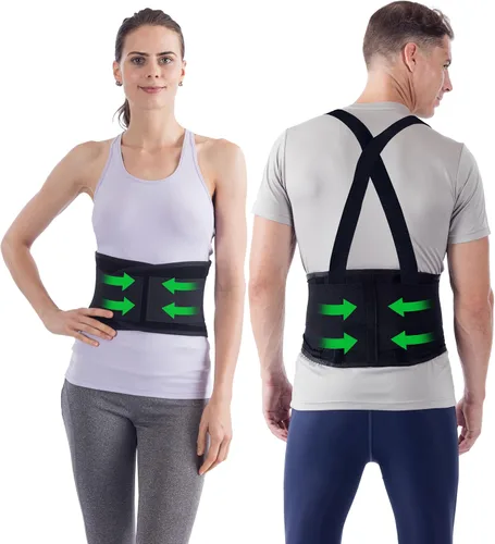 Vista 10 de NYOrtho Soporte de espalda para dolor de espalda baja para mujeres y hombres - Soporte de espalda sin tensión - Cinturón de soporte de espalda