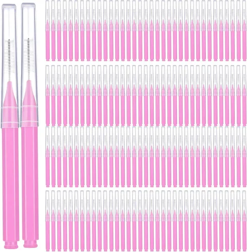 Vista 19 de Patelai 100 piezas cepillo para brackets cepillo interdental palillo de dientes cabezal de hilo dental cepillo de higiene dental limpiador