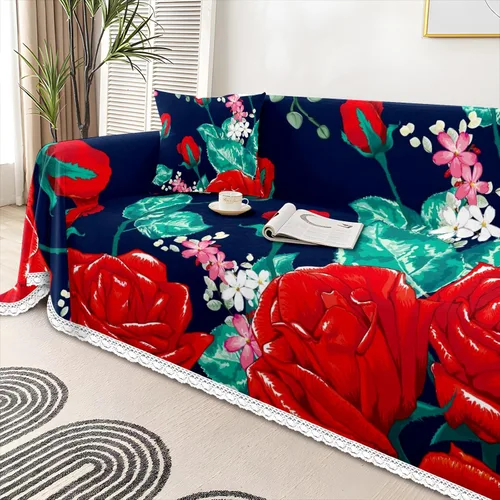 Vista 4 de Hermosa funda de sofá floral impresa fundas de sofá fundas de sofá fundas de sofá cubierta resistente a las manchas universal protector de muebles