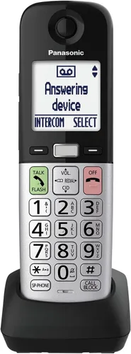 Vista 12 de Panasonic KX-TGU430B - Teléfono inalámbrico, fácil de usar con pantalla grande y botones grandes, tecla de favoritos intermitente, linterna