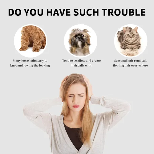 Vista 4 de Kit de cepillo grande y peine verde, cepillo extra largo para el cuidado del perro para cabello rizado, elimina el pelo largo y suelto y la capa