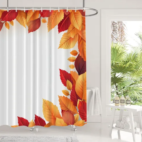 Vista 772 de Shrahala Father and Child Embracing No Hooks Shower Curtain with Snap in Liner Set, Tender Moment Captured Bathroom Décor Polyester Fiber Waterproof