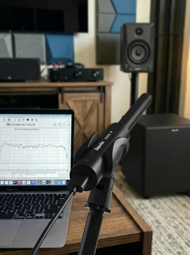Vista 7 de Superlux ECM999U - Micrófono de medición USB tipo C, micrófono de condensador omnidireccional para calibración de habitación, pruebas de audio
