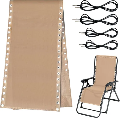 Vista 13 de Tela de Repuesto para Silla de Gravedad Cero con Kit de Cordón Elástico, Paño de Reparación de 17 Pulgadas de Ancho con Cordón de Reemplazo