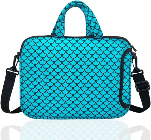 10.5 pulgadas portátil Ipad hombro bolsa de transporte caso para 9.6 "10" tableta/lector (azul)