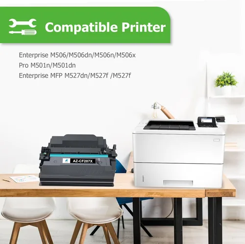 Vista 3 de Aztech Cartucho de tóner de repuesto compatible para HP 87X 87A CF287X CF287A para HP Laserjet Enterprise M506 M506dn M506n Pro M501 M501dn M506