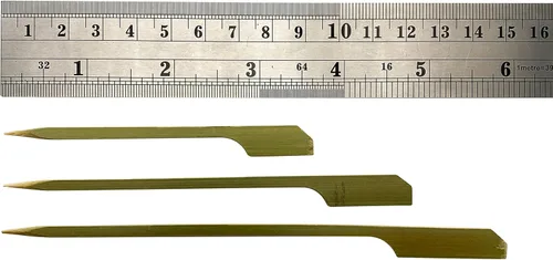 Vista 6 de KingSeal - 200 palillos de madera de bambú verde natural, brochetas para aperitivos y cócteles, 4.5 pulgadas, 2 paquetes de 100