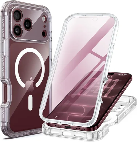 Vista 21 de seacosmo Funda para iPhone Air, Parachoques de Cuerpo Completo con Pantalla de Vidrio Templado 9H Integrada y Protector de Lente de Cámara Negro