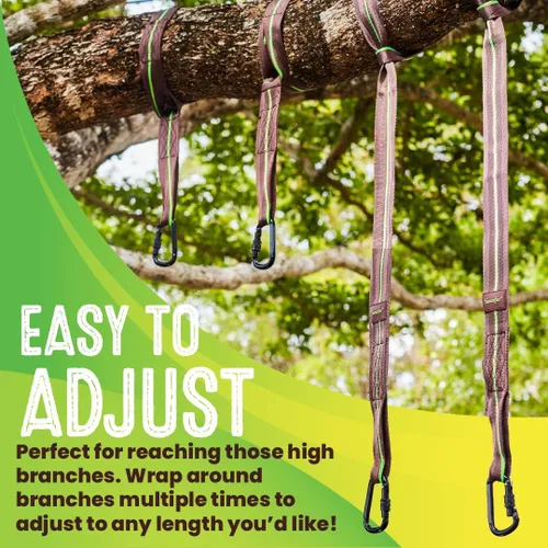 Vista 3 de Swurfer Correas de Árbol para Columpio y Hamaca – Kit de Colgado para Hamaca, Columpios de Árbol, Duradero, Resistente a la Intemperie, Libre